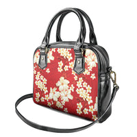 Hawaii Hibiscus Plumeria Red Shoulder Handbag Polynesian Pattern LT01 - Polynesian Pride