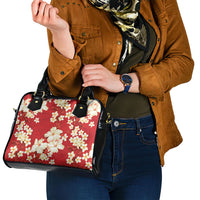 Hawaii Hibiscus Plumeria Red Shoulder Handbag Polynesian Pattern LT01 - Polynesian Pride