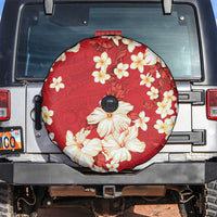 Hawaii Hibiscus Plumeria Red Spare Tire Cover Polynesian Pattern LT01 Red - Polynesian Pride