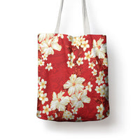 Hawaii Hibiscus Plumeria Red Tote Bag Polynesian Pattern LT01 - Polynesian Pride