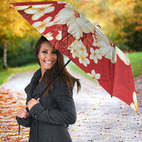 Hawaii Hibiscus Plumeria Red Umbrella Polynesian Pattern LT01 - Polynesian Pride