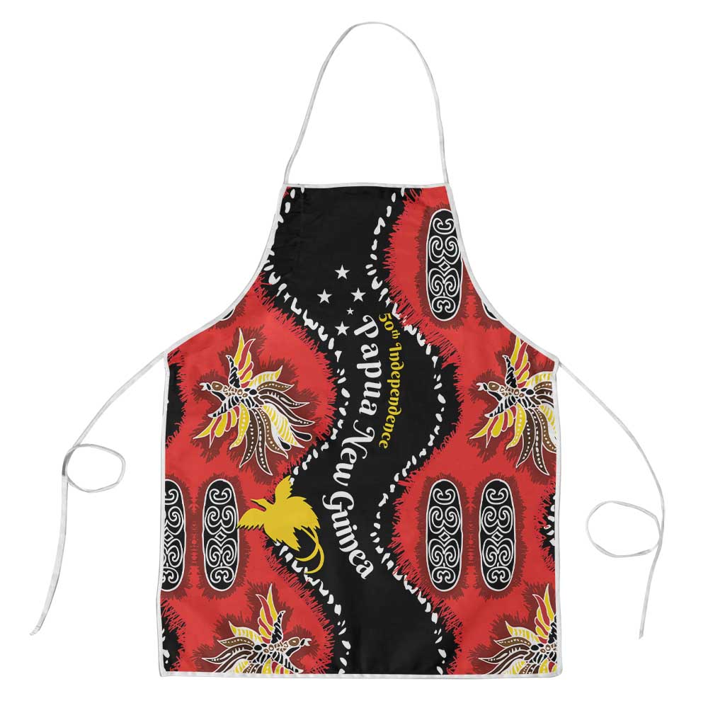 Papua New Guinea 50th Independence Apron PNG Batik Pattern - Polynesian Pride
