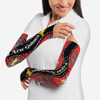 Papua New Guinea 50th Independence Arm Sleeves PNG Batik Pattern - Polynesian Pride