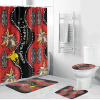 Papua New Guinea 50th Independence Bathroom Set PNG Batik Pattern - Polynesian Pride