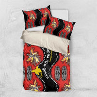 Papua New Guinea 50th Independence Bedding Set PNG Batik Pattern - Polynesian Pride