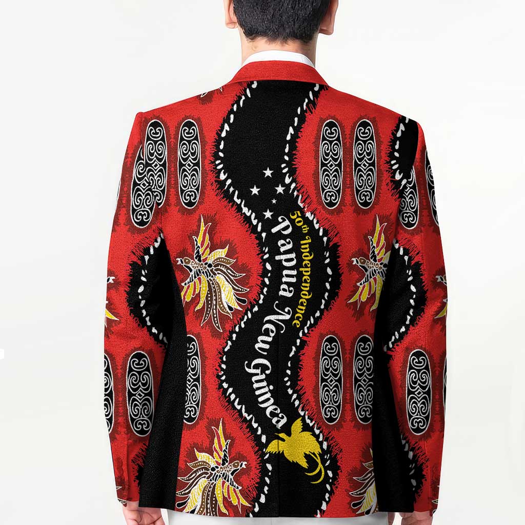 Papua New Guinea 50th Independence Blazer PNG Batik Pattern - Polynesian Pride