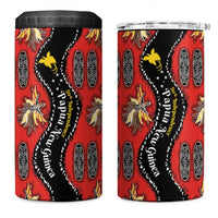 Papua New Guinea 50th Independence 4 in 1 Can Cooler Tumbler PNG Batik Pattern - Polynesian Pride