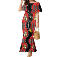 Papua New Guinea 50th Independence Family Matching Mermaid Dress and Hawaiian Shirt PNG Batik Pattern - Polynesian Pride