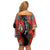 Papua New Guinea 50th Independence Family Matching Off Shoulder Short Dress and Hawaiian Shirt PNG Batik Pattern - Polynesian Pride