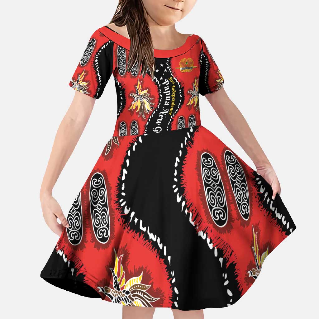 Papua New Guinea 50th Independence Family Matching Short Sleeve Bodycon Dress and Hawaiian Shirt PNG Batik Pattern - Polynesian Pride