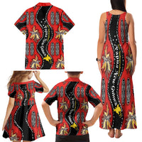 Papua New Guinea 50th Independence Family Matching Tank Maxi Dress and Hawaiian Shirt PNG Batik Pattern - Polynesian Pride