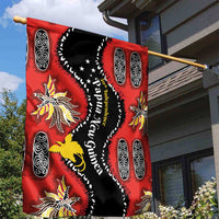 Papua New Guinea 50th Independence Garden Flag PNG Batik Pattern - Polynesian Pride