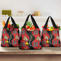 Papua New Guinea 50th Independence Grocery Bag PNG Batik Pattern - Polynesian Pride
