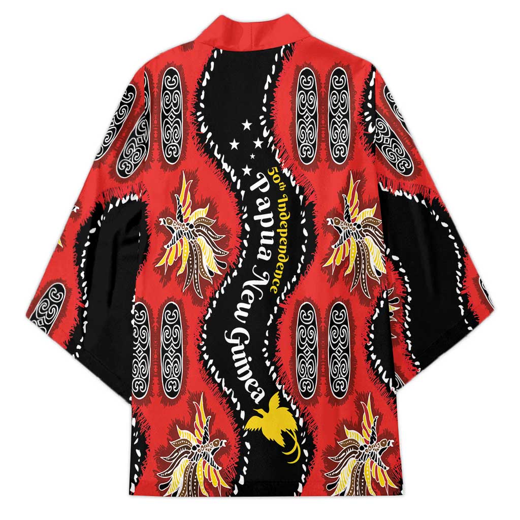 Papua New Guinea 50th Independence Kimono PNG Batik Pattern - Polynesian Pride