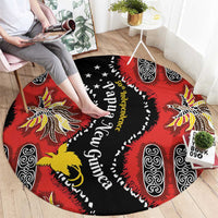 Papua New Guinea 50th Independence Round Carpet PNG Batik Pattern - Polynesian Pride