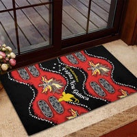 Papua New Guinea 50th Independence Rubber Doormat PNG Batik Pattern - Polynesian Pride