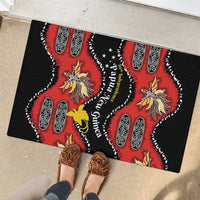 Papua New Guinea 50th Independence Rubber Doormat PNG Batik Pattern - Polynesian Pride