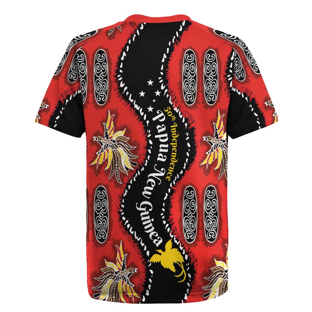 Papua New Guinea 50th Independence Rugby Jersey PNG Batik Pattern - Polynesian Pride
