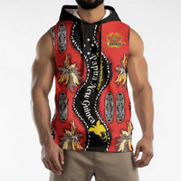 Papua New Guinea 50th Independence Sleeveless Hoodie PNG Batik Pattern - Polynesian Pride