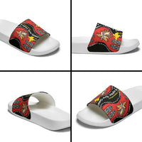 Papua New Guinea 50th Independence Slide Sandals PNG Batik Pattern - Polynesian Pride