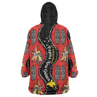 Papua New Guinea 50th Independence Wearable Blanket Hoodie PNG Batik Pattern - Polynesian Pride