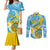 personalised-tuvalu-independence-day-couples-matching-mermaid-dress-and-long-sleeve-button-shirts-plumeria-45th-anniversary