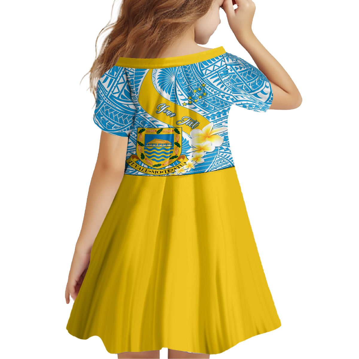 personalised-tuvalu-independence-day-family-matching-tank-maxi-dress-and-hawaiian-shirt-plumeria-45th-anniversary