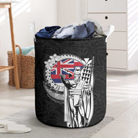 Hawaii King Kamehameha Laundry Basket Flag Polynesian Pattern