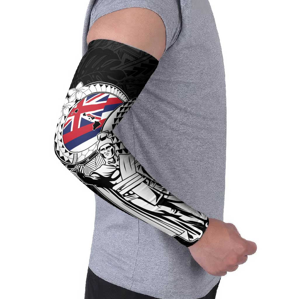Personalized Hawaii King Kamehameha Arm Sleeves Flag Polynesian Pattern