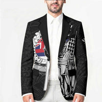 Personalized Hawaii King Kamehameha Blazer Flag Polynesian Pattern