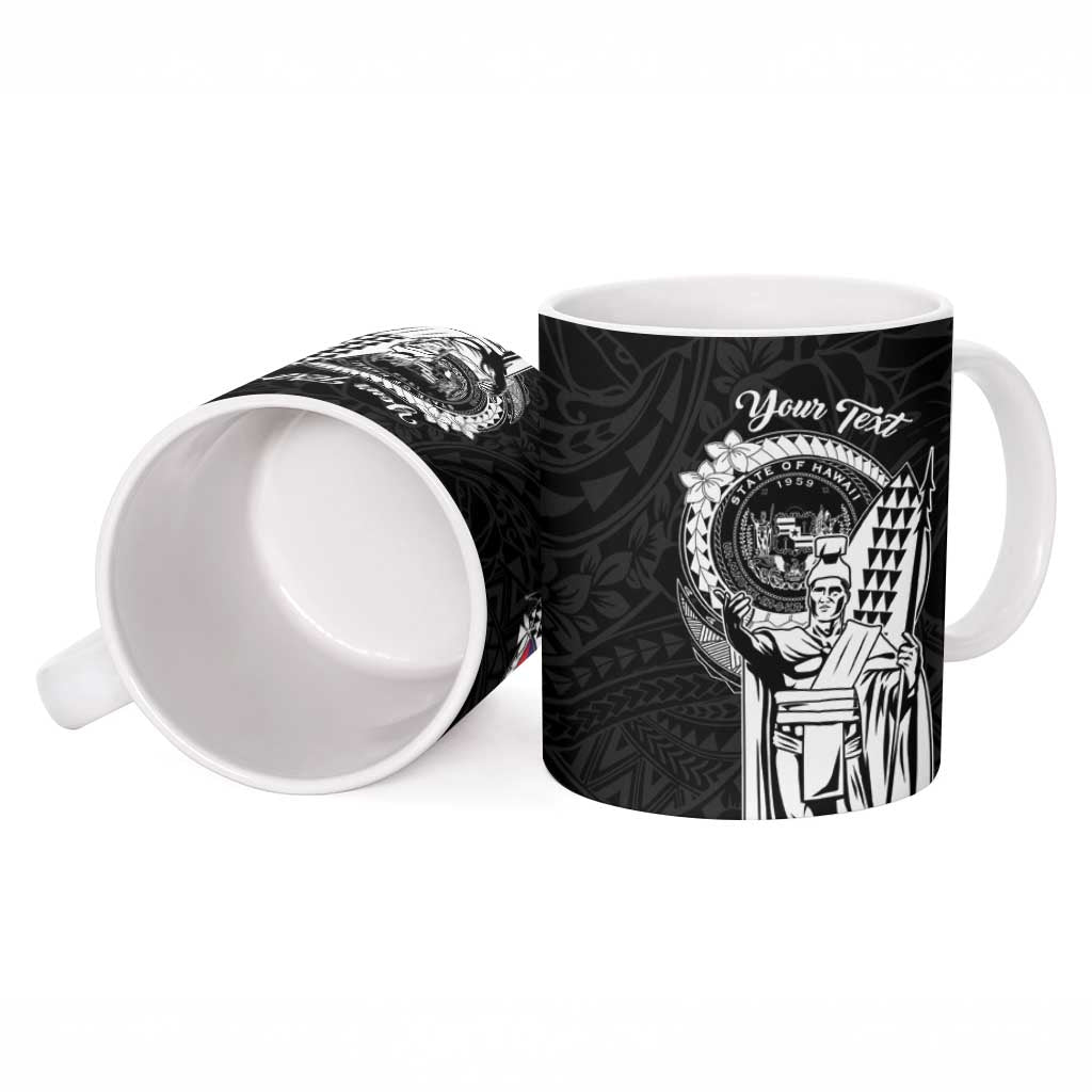 Personalized Hawaii King Kamehameha Ceramic Mug Flag Polynesian Pattern