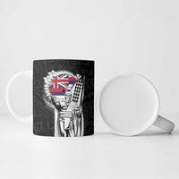 Personalized Hawaii King Kamehameha Ceramic Mug Flag Polynesian Pattern