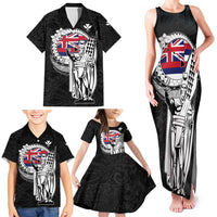 Personalized Hawaii King Kamehameha Family Matching Tank Maxi Dress and Hawaiian Shirt Flag Polynesian Pattern LT01 - Polynesian Pride