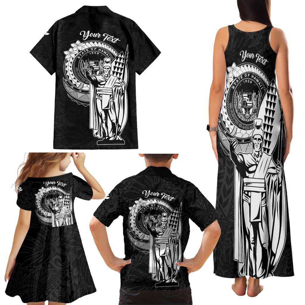 Personalized Hawaii King Kamehameha Family Matching Tank Maxi Dress and Hawaiian Shirt Flag Polynesian Pattern LT01 - Polynesian Pride