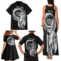 Personalized Hawaii King Kamehameha Family Matching Tank Maxi Dress and Hawaiian Shirt Flag Polynesian Pattern LT01 - Polynesian Pride