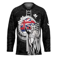 Personalized Hawaii King Kamehameha Hockey Jersey Flag Polynesian Pattern