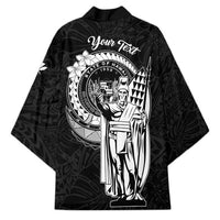 Personalized Hawaii King Kamehameha Kimono Flag Polynesian Pattern