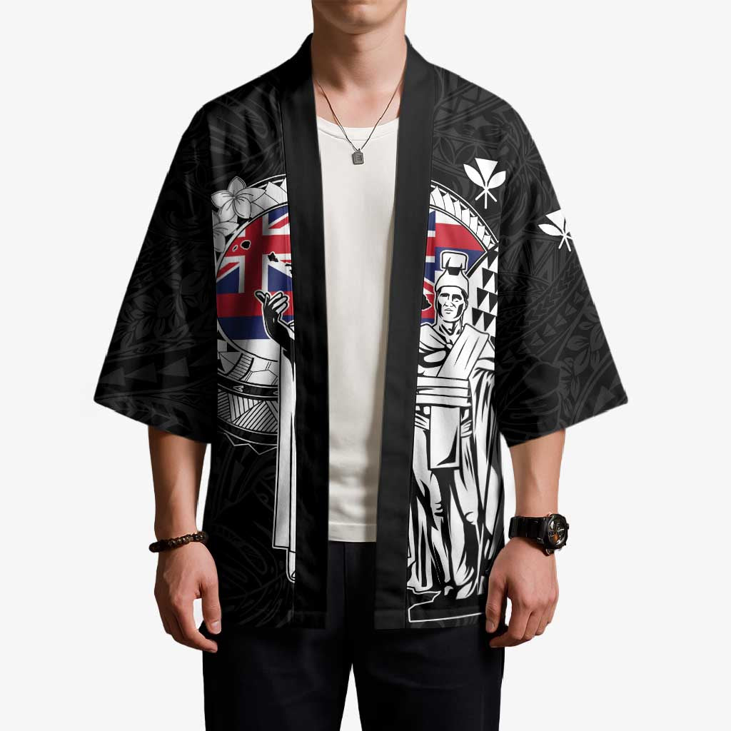 Personalized Hawaii King Kamehameha Kimono Flag Polynesian Pattern