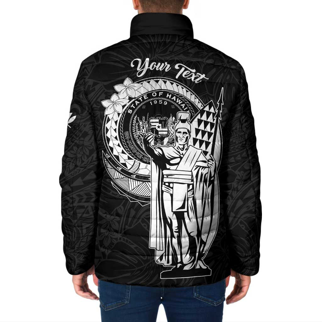 Personalized Hawaii King Kamehameha Padded Jacket Flag Polynesian Pattern