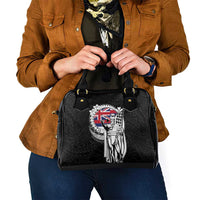 Hawaii King Kamehameha Shoulder Handbag Flag Polynesian Pattern