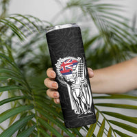 Personalized Hawaii King Kamehameha Skinny Tumbler Flag Polynesian Pattern