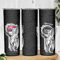 Personalized Hawaii King Kamehameha Skinny Tumbler Flag Polynesian Pattern