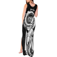 Personalized Hawaii King Kamehameha Tank Maxi Dress Flag Polynesian Pattern