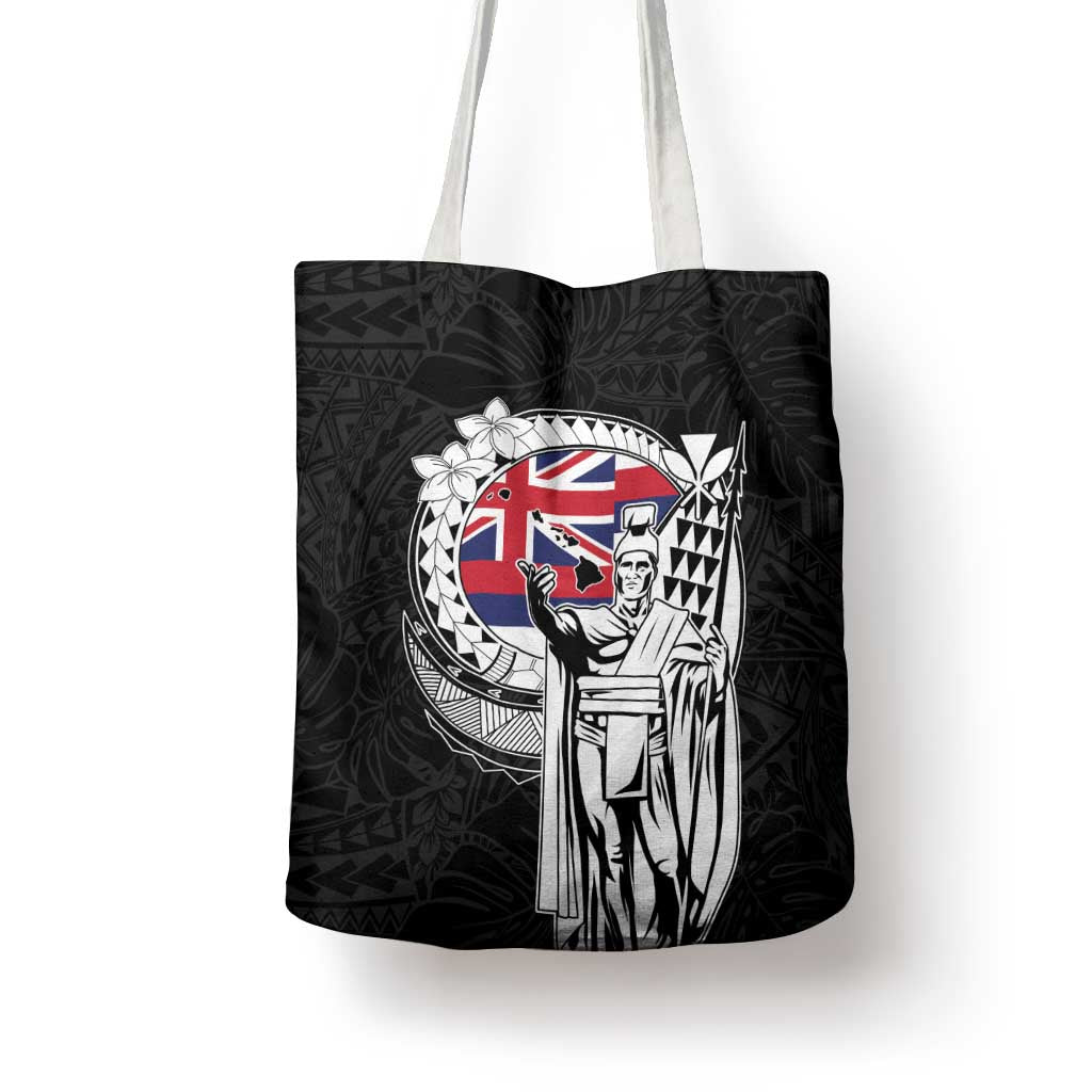 Hawaii King Kamehameha Tote Bag Flag Polynesian Pattern