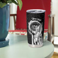 Personalized Hawaii King Kamehameha Tumbler Cup Flag Polynesian Pattern