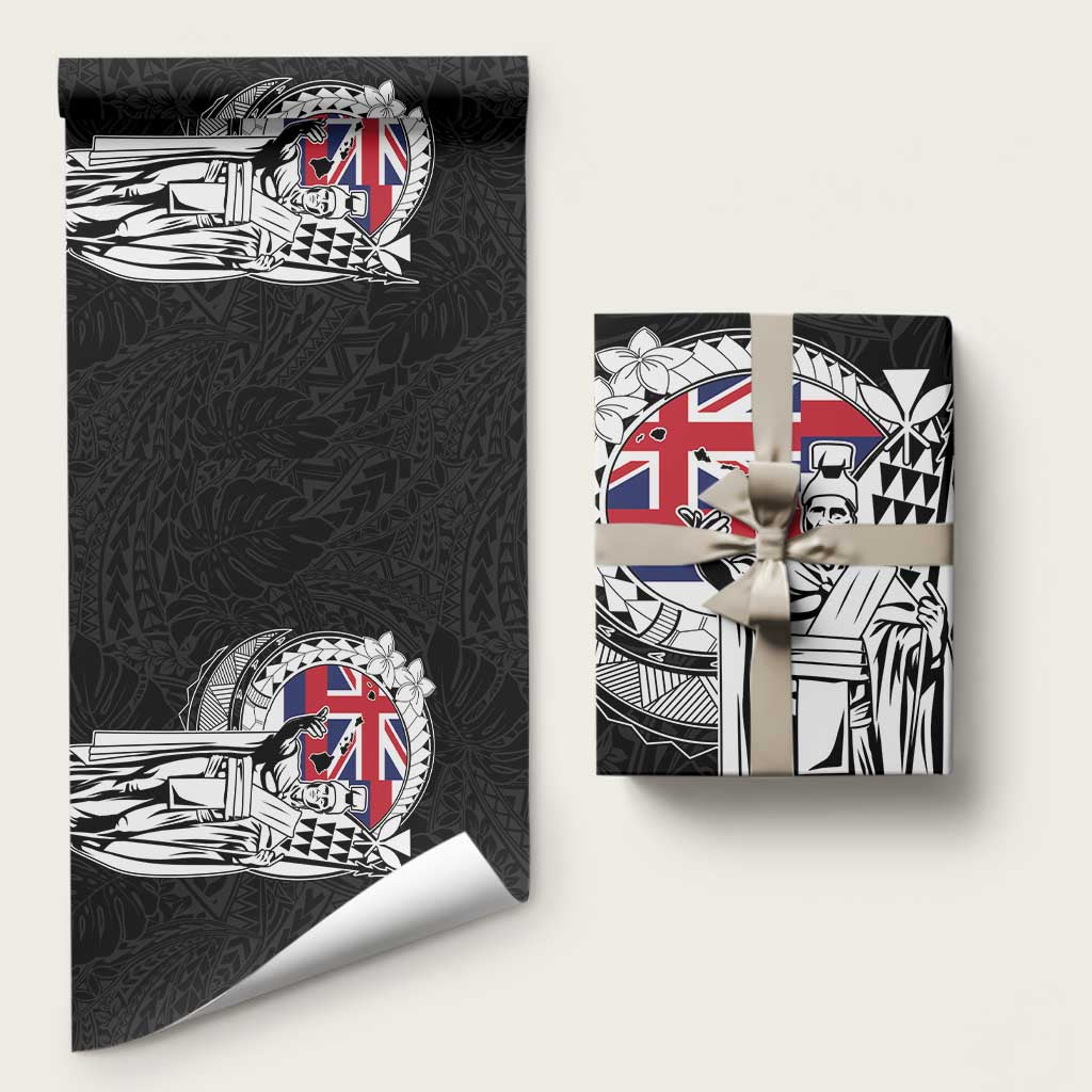 Hawaii King Kamehameha Wrapping Paper Flag Polynesian Pattern