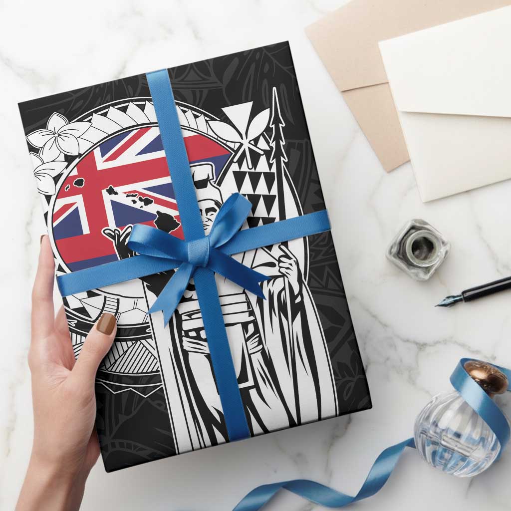Hawaii King Kamehameha Wrapping Paper Flag Polynesian Pattern
