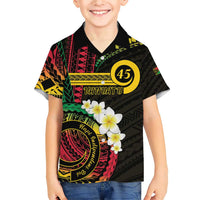 Vanuatu Independence Day Family Matching Short Sleeve Bodycon Dress and Hawaiian Shirt Yumi 45th Hapi Indipendens Dei LT01 Son's Shirt Black - Polynesian Pride