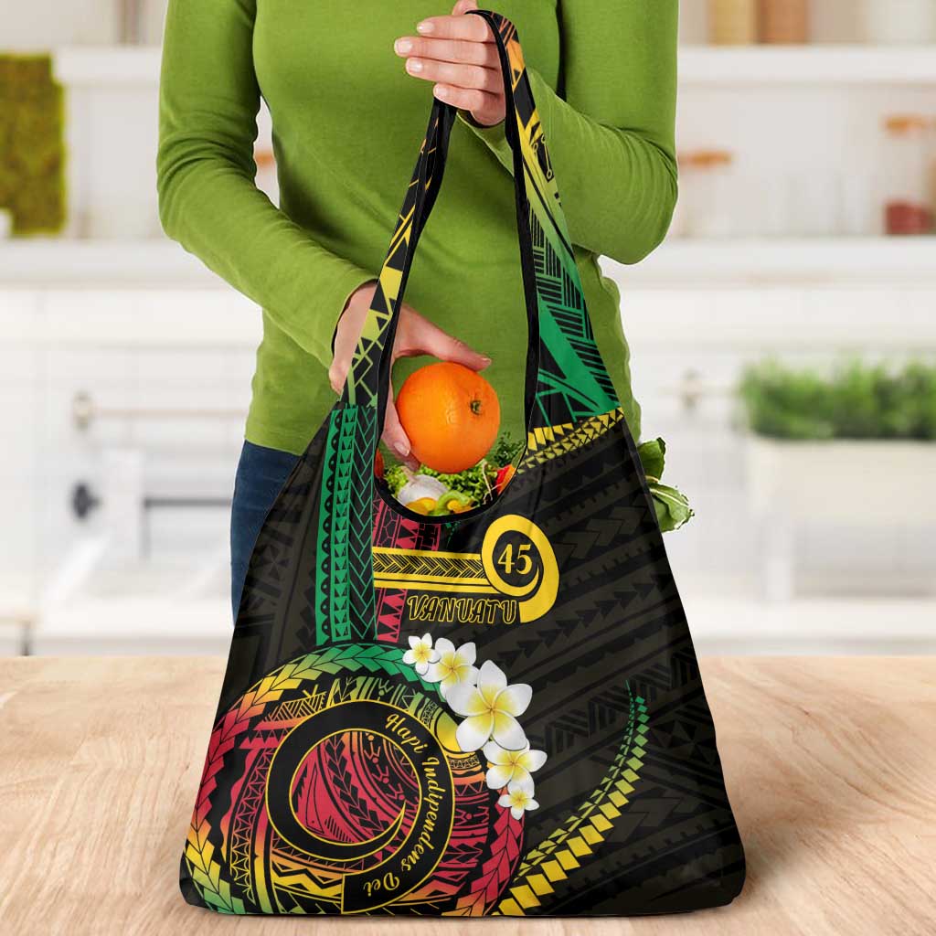 Vanuatu Independence Day Grocery Bag Yumi 45th Hapi Indipendens Dei LT01