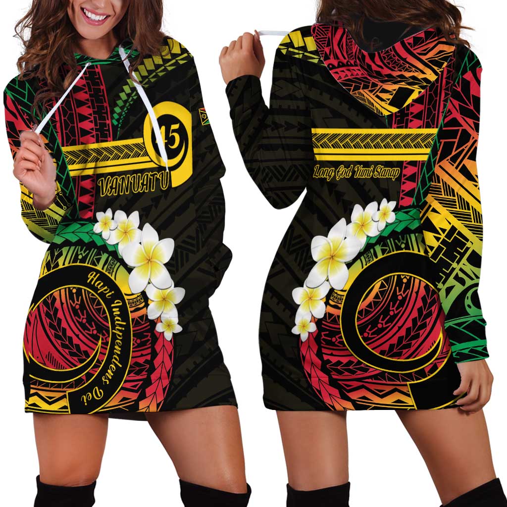 Vanuatu Independence Day Hoodie Dress Yumi 45th Hapi Indipendens Dei LT01